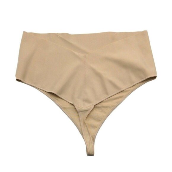 Maidenform Curvy Cooling Shaping Thong Firm Control Beige Plus Size 4X NEW - Picture 8 of 10